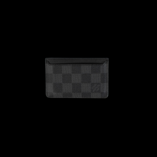 Black Checkered LV Card Holder